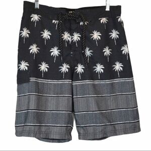 Ocean Current‎ Board/Swim Shorts Palms/Stripes Lg.
